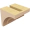 Ekena Millwork 4"W x 4"D x 4"H Wide Rivera Rough Cedar Woodgrain TimberThane Corbel, Primed Tan CORUR04X04X04RIVRCPR - alternate 3